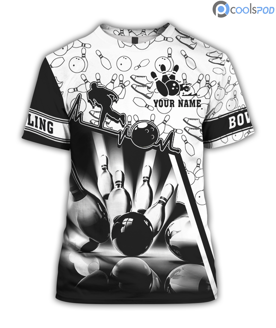 Bowling Shirt Men Women/ Custom Bowling Team Uniform/ Gift For Bowling Player/ Bowling Colorful 3D Tshirt