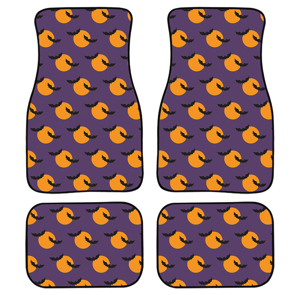 Halloween Bat And Moon Pattern Print Front And Back Car Floor Mats/ Front Car Mat