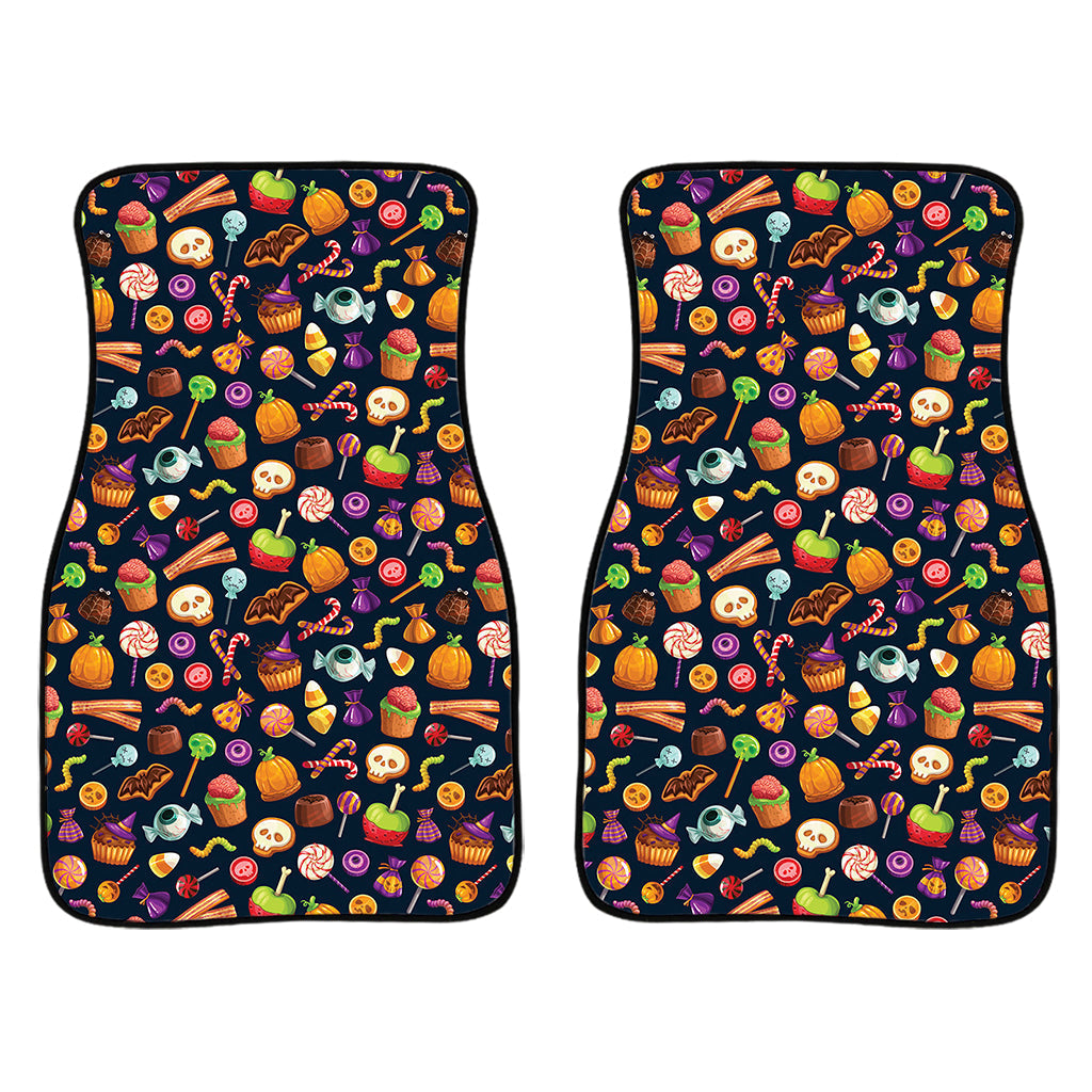 Halloween Candy Pattern Print Front And Back Car Floor Mats/ Front Car Mat