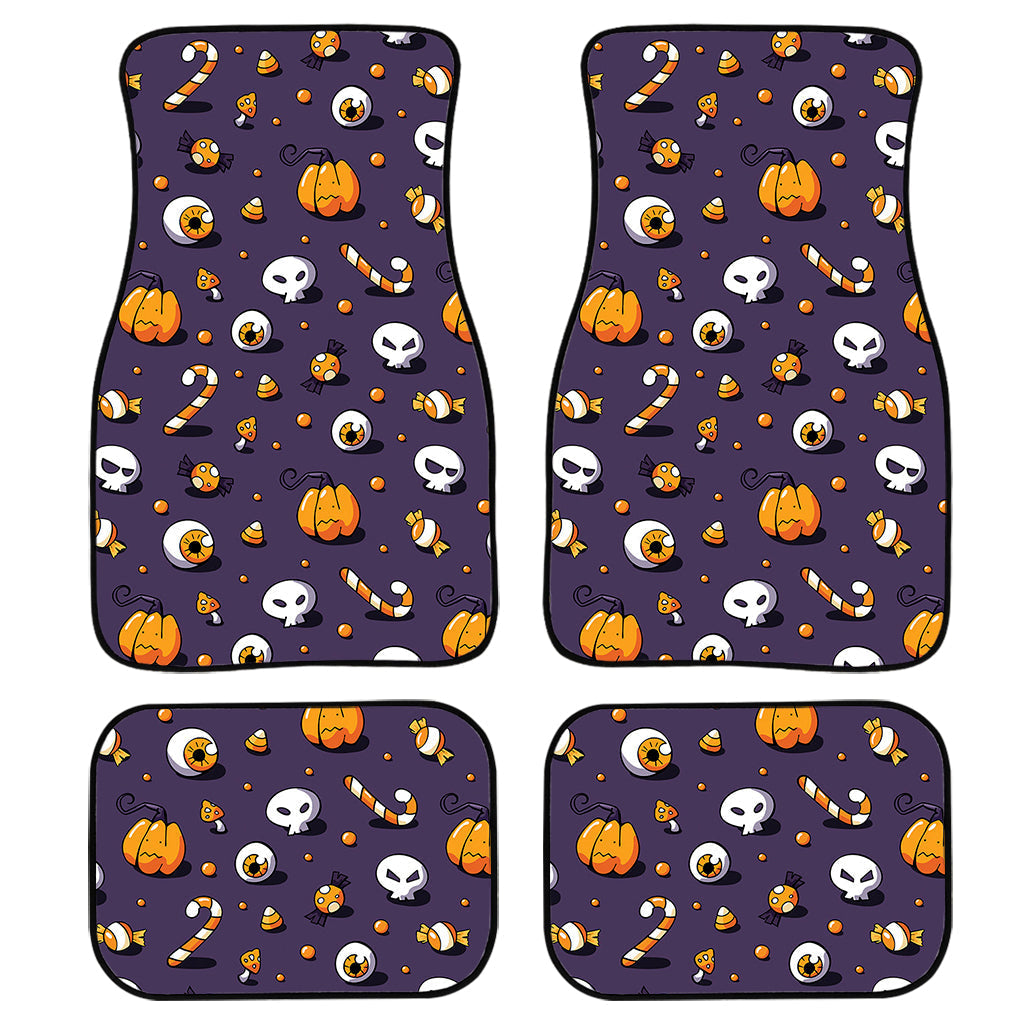 Halloween Eyeball Pattern Print Front And Back Car Floor Mats/ Front Car Mat