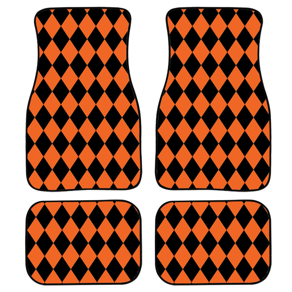 Halloween Harlequin Pattern Print Front And Back Car Floor Mats/ Front Car Mat