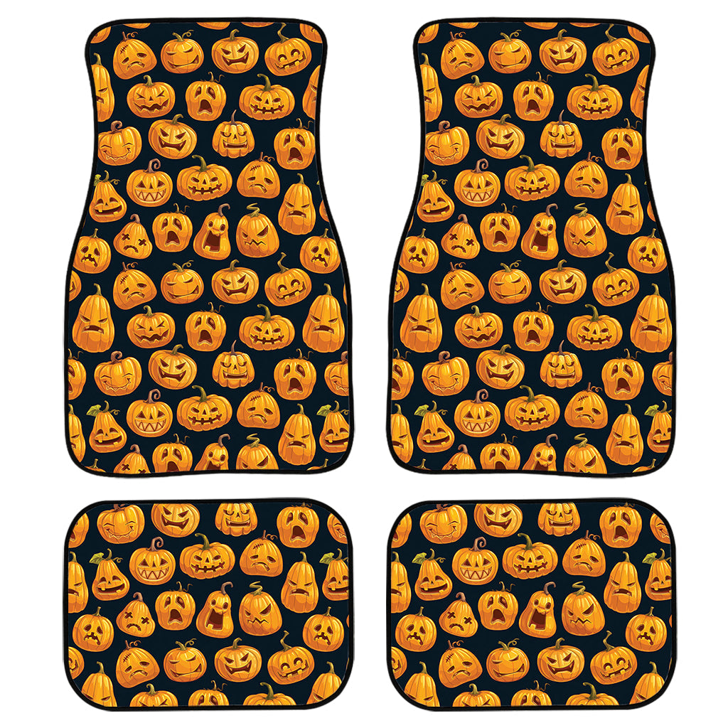 Halloween Pumpkin Jack-O''-Lantern Print Front And Back Car Floor Mats/ Front Car Mat