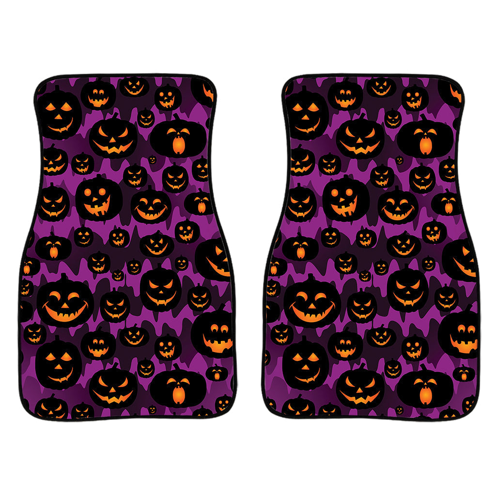Halloween Pumpkin Smiley Faces Print Front And Back Car Floor Mats/ Front Car Mat