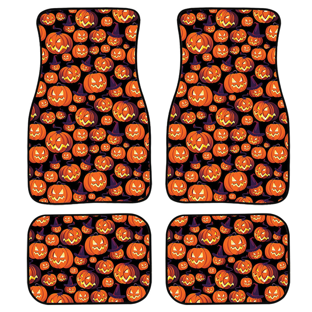 Halloween Pumpkin Witch Pattern Print Front And Back Car Floor Mats/ Front Car Mat