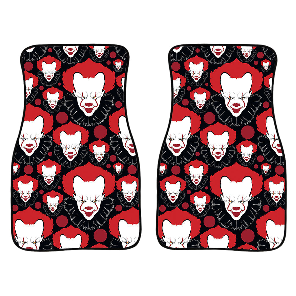 Halloween Scary Clown Pattern Print Front And Back Car Floor Mats/ Front Car Mat