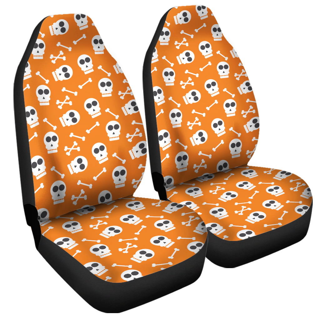 Halloween Skull Pattern Print Universal Fit Car Seat Covers