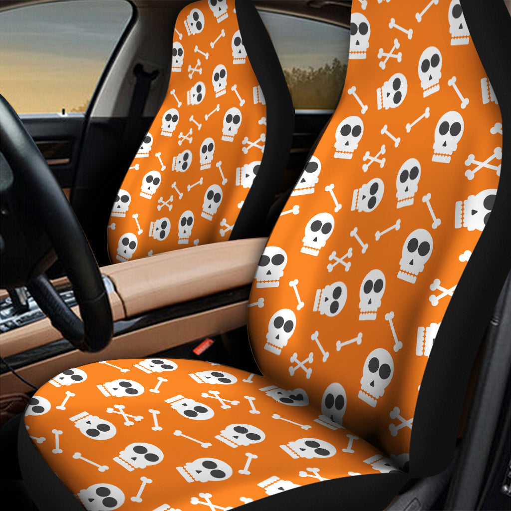 Halloween Skull Pattern Print Universal Fit Car Seat Covers