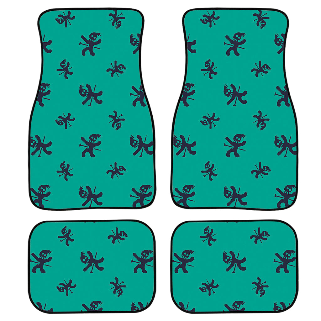 Halloween Voodoo Doll Pattern Print Front And Back Car Floor Mats/ Front Car Mat