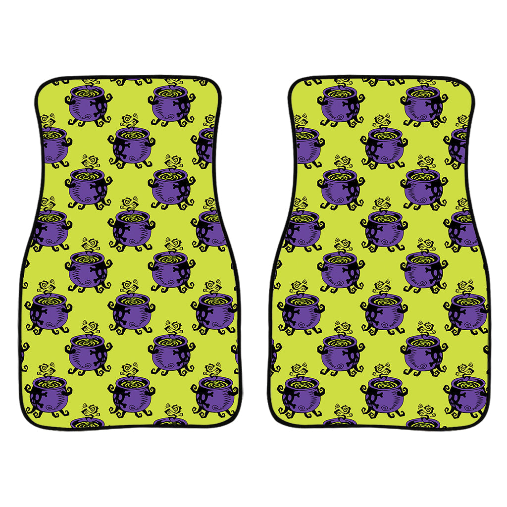 Halloween Witch Cauldron Pattern Print Front And Back Car Floor Mats/ Front Car Mat