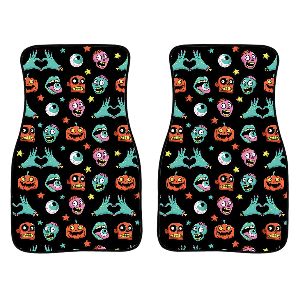 Halloween Zombie Pattern Print Front And Back Car Floor Mats/ Front Car Mat