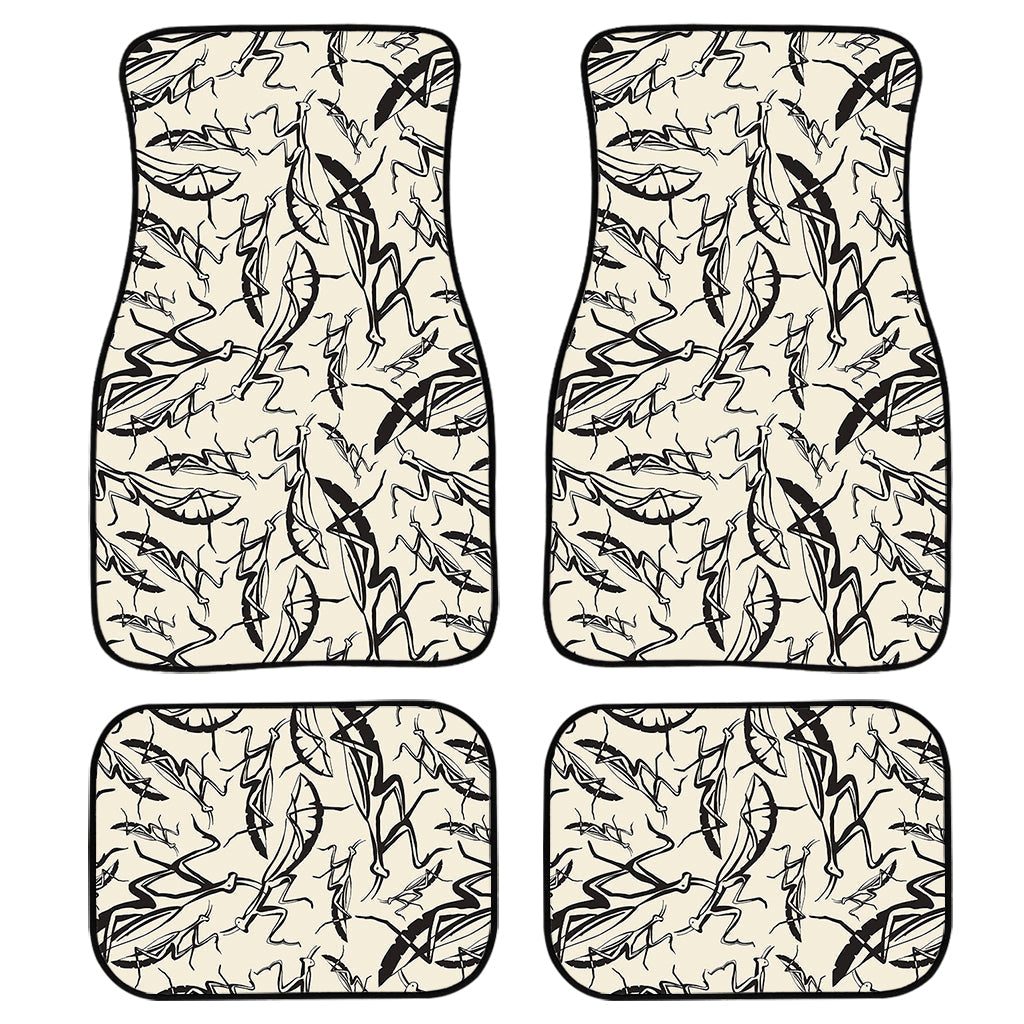 Hand Drawn Mantis Pattern Print Front And Back Car Floor Mats/ Front Car Mat
