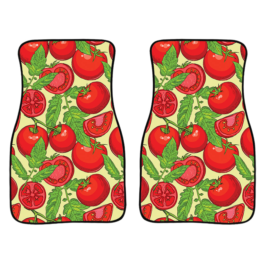 Hand Drawn Tomato Pattern Print Front And Back Car Floor Mats/ Front Car Mat