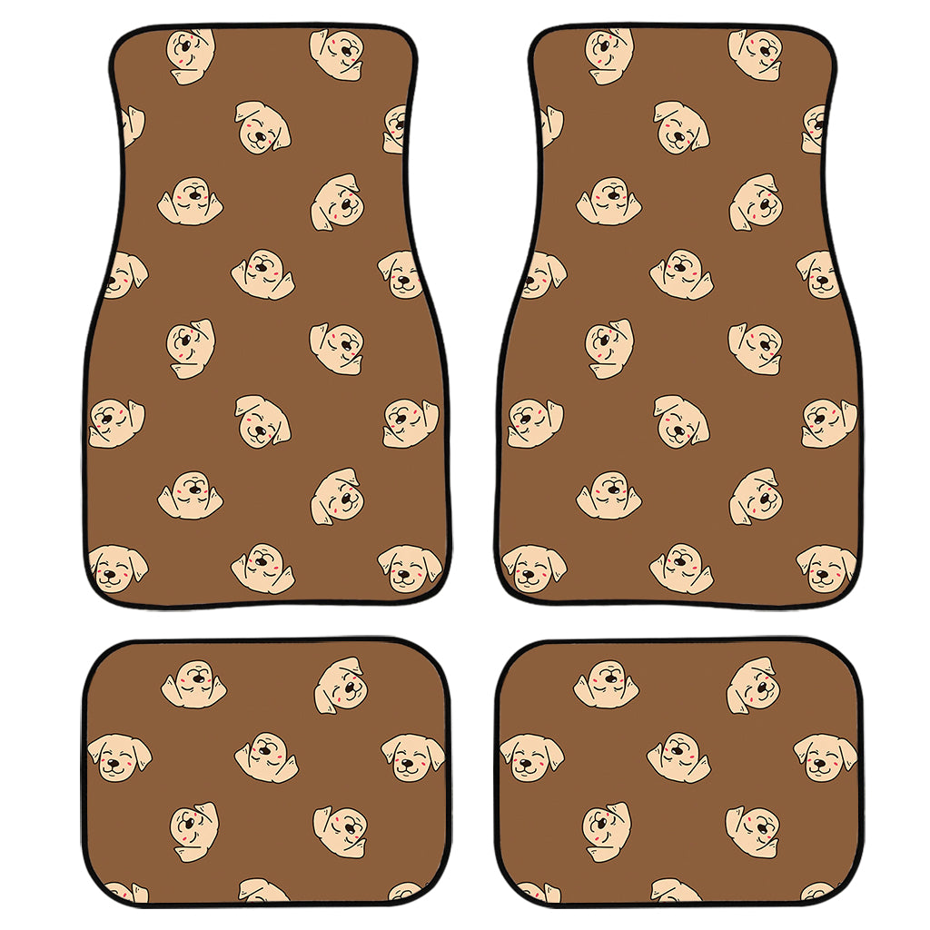 Happy Labrador Retriever Pattern Print Front And Back Car Floor Mats/ Front Car Mat