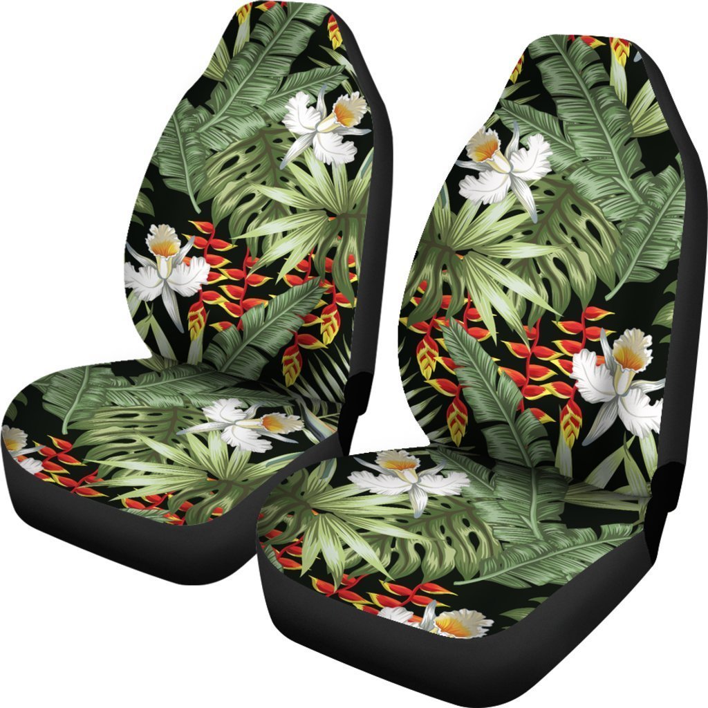 Hawaii Tropical Plants Pattern Print Universal Fit Car Seat Covers
