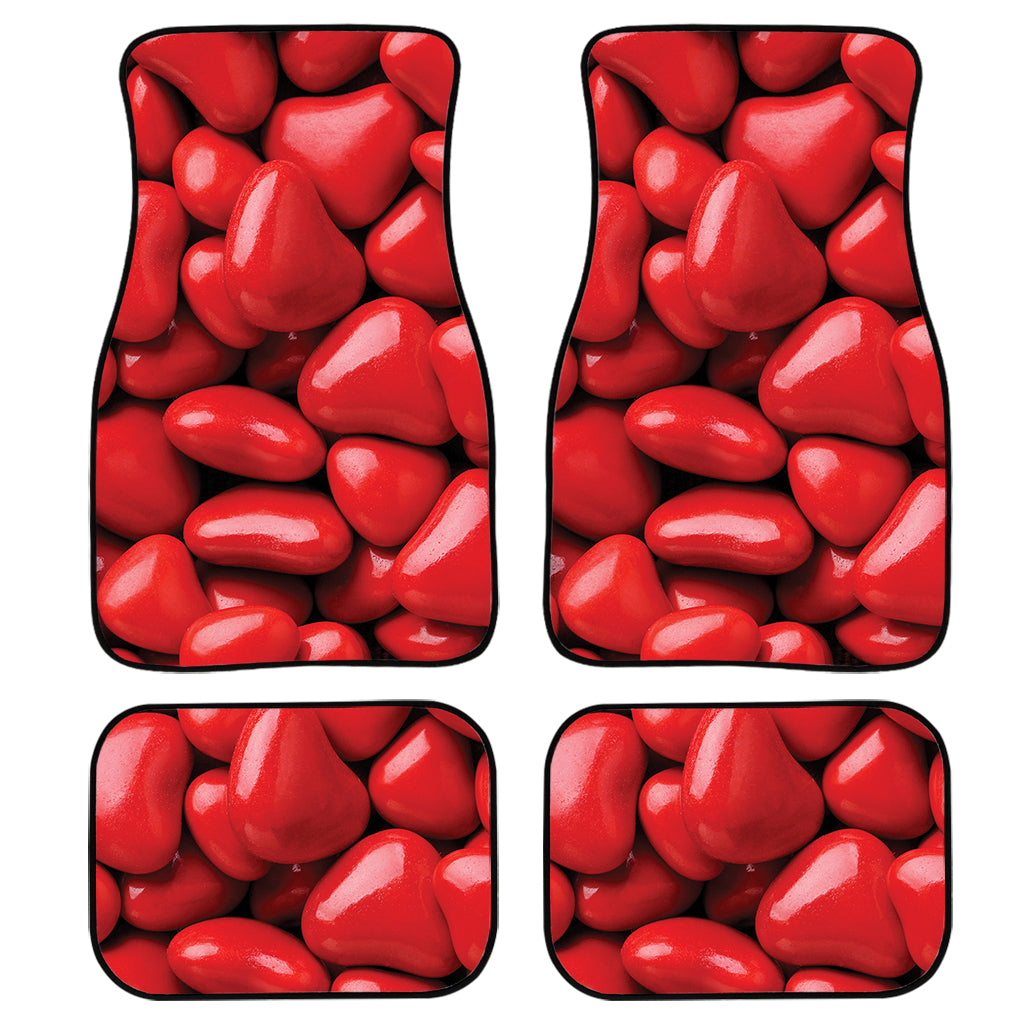 Heart Chocolate Candy Print Front And Back Car Floor Mats/ Front Car Mat