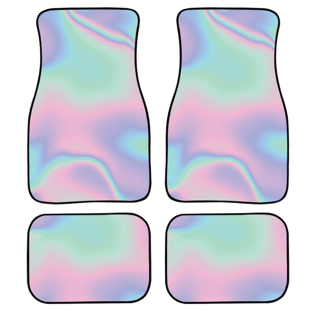 Holographic Waves Print Front And Back Car Floor Mats/ Front Car Mat