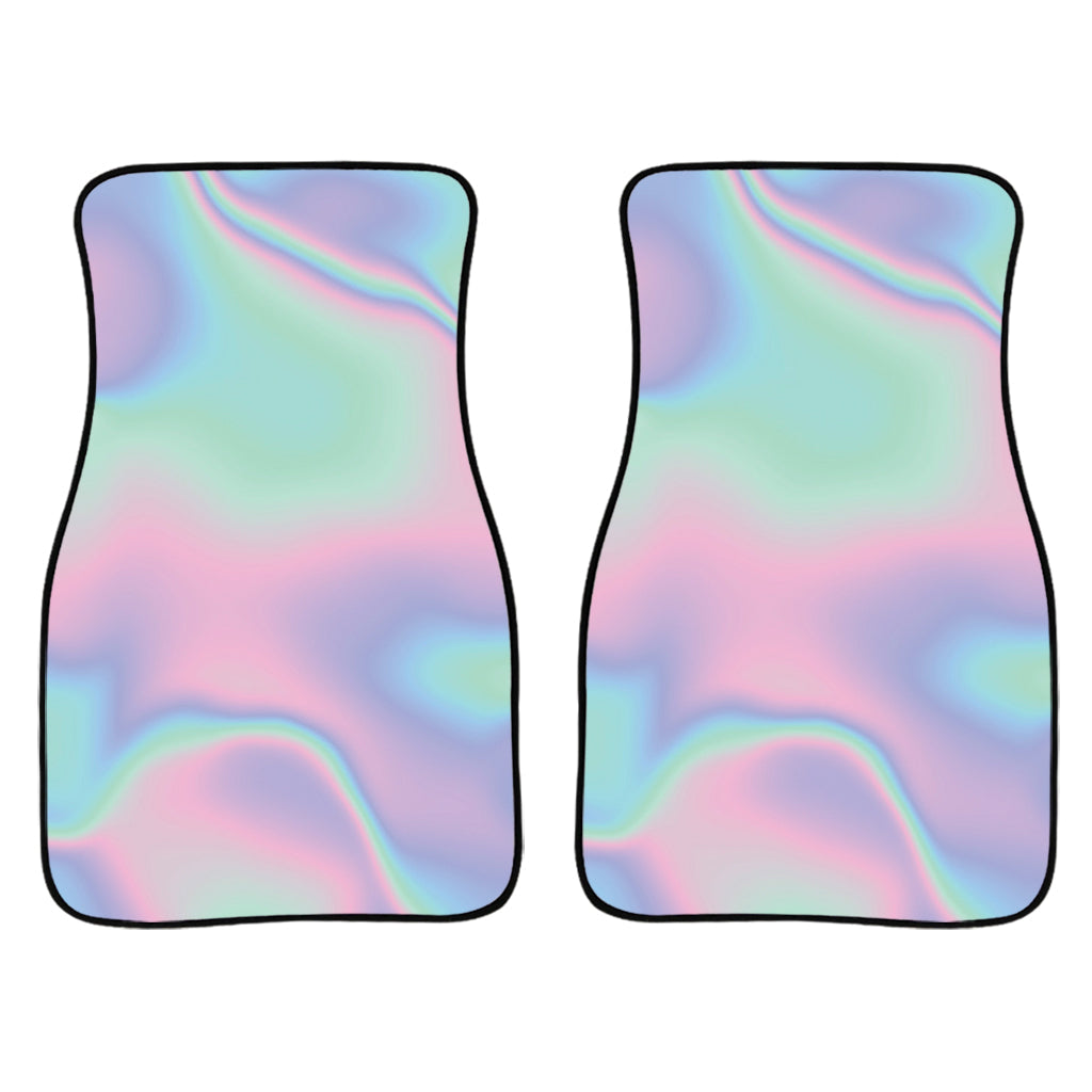 Holographic Waves Print Front And Back Car Floor Mats/ Front Car Mat
