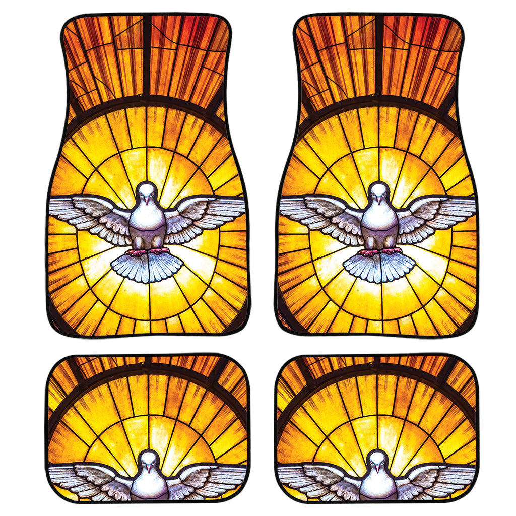 Holy Spirit Dove Stained Glass Print Front And Back Car Floor Mats/ Front Car Mat