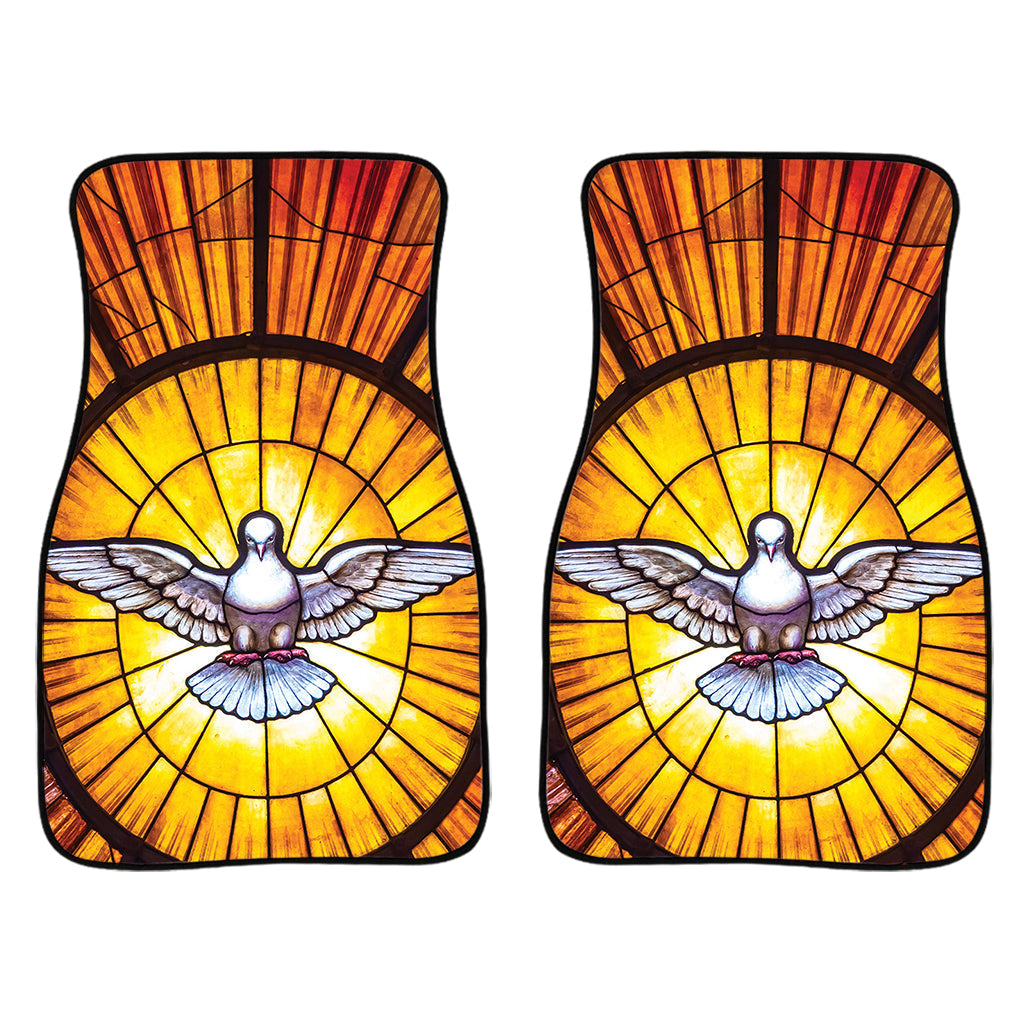 Holy Spirit Dove Stained Glass Print Front And Back Car Floor Mats/ Front Car Mat