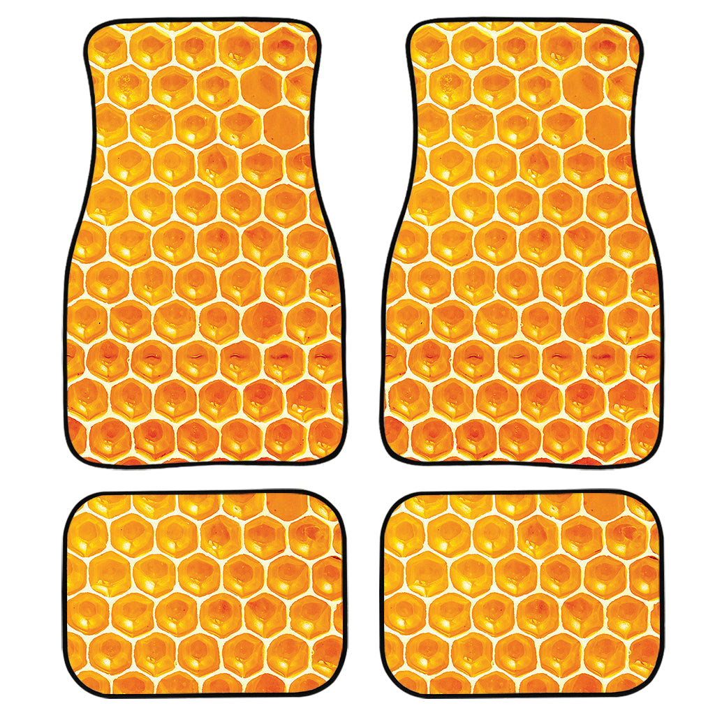 Honey Bee Hive Print Front And Back Car Floor Mats/ Front Car Mat