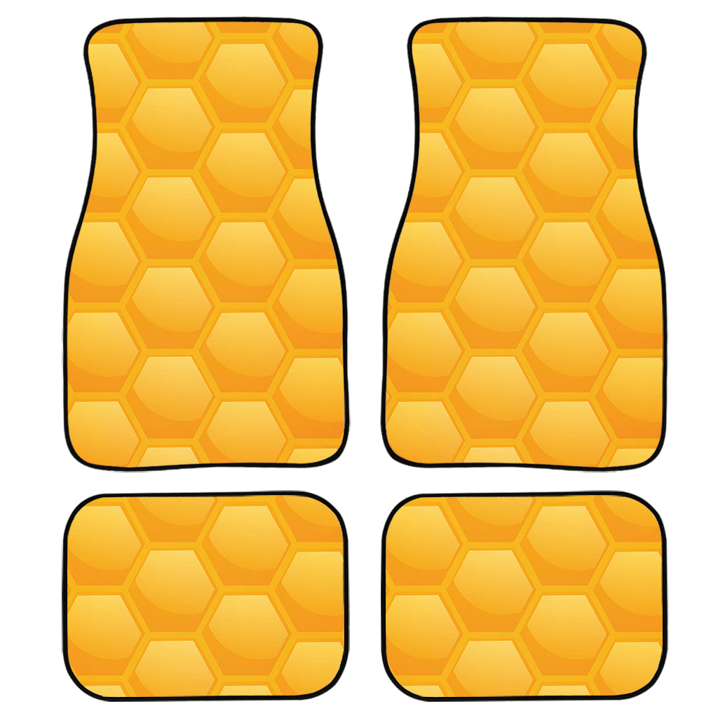 Honeycomb Pattern Print Front And Back Car Floor Mats/ Front Car Mat
