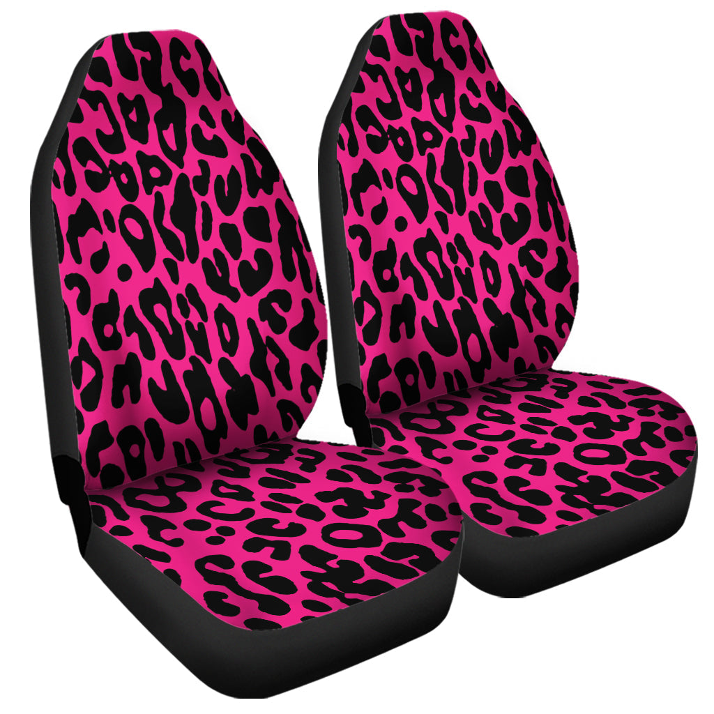 Hot Pink Leopard Print Universal Fit Car Seat Covers
