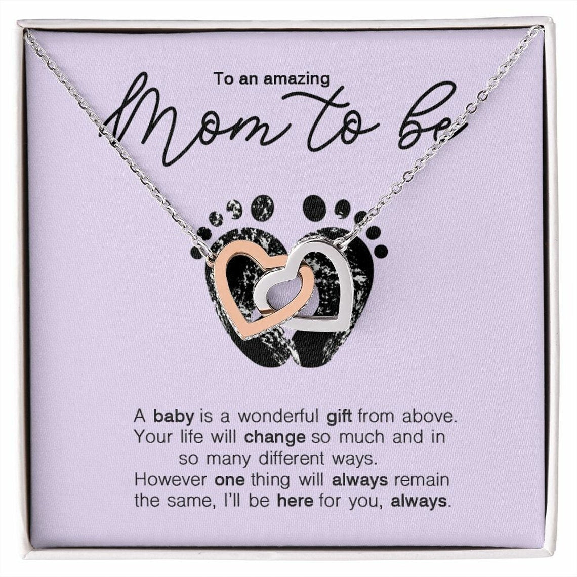 To My Amazing Mom To Be Necklace/ Gift For Expecting Mom/ Baby Shower Gift/ Gift For Pregnant Mom/ Pregnancy Gift