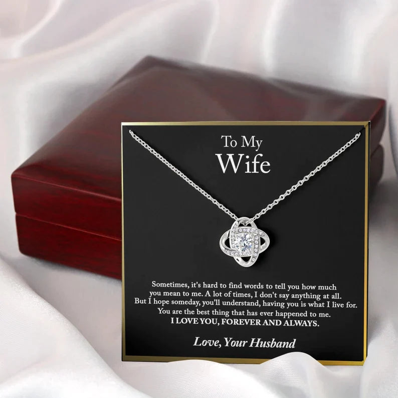 To My Wife Necklace/ Wife Gift/ Wife Birthday Gift/ Wife Necklace/ Anniversary Gift For Wife