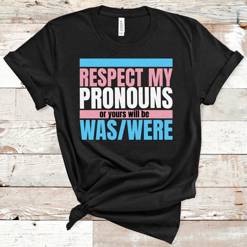LGBT Shirt/ Trans Pride LGBTQ Shirt/ Black Trans T Shirt/ Trans Pride Shirt/ Respect My Pronouns