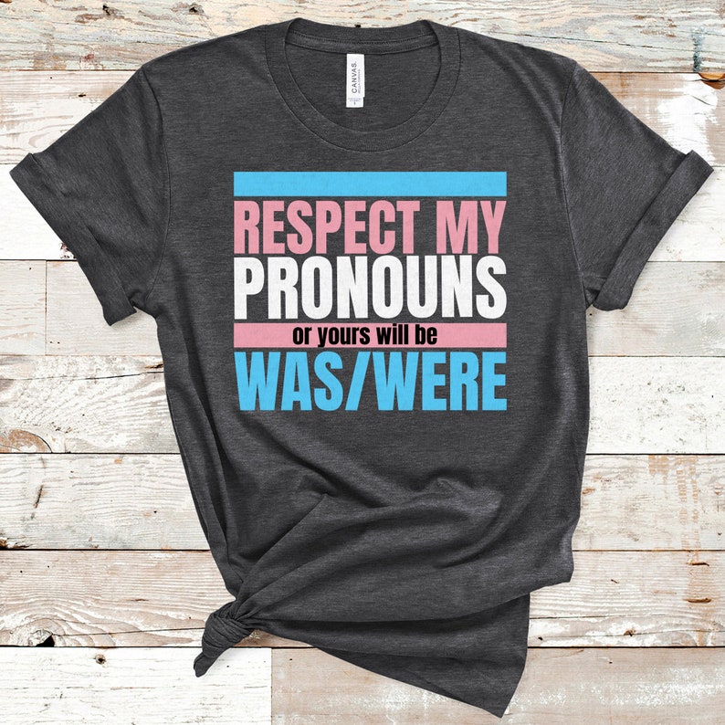 LGBT Shirt/ Trans Pride LGBTQ Shirt/ Black Trans T Shirt/ Trans Pride Shirt/ Respect My Pronouns