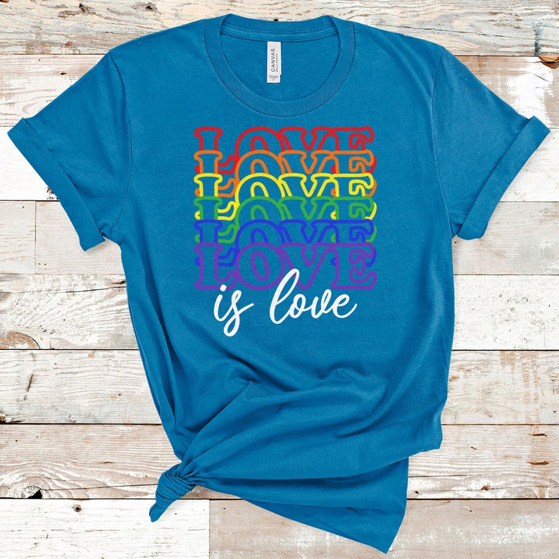 Gift For Gay Man/ Love Rainbow Color T Shirt/ Pride Shirt/ LGBT Pride Shirt/ Lesbian T Shirts