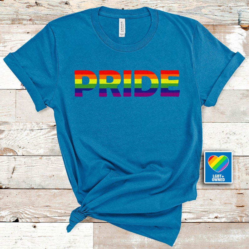 Pride Gift/  Pride Shirt/ Rainbow Pride Tee Shirt/ Gay Pride LGBTQ Shirt/ Rainbow T Shirt