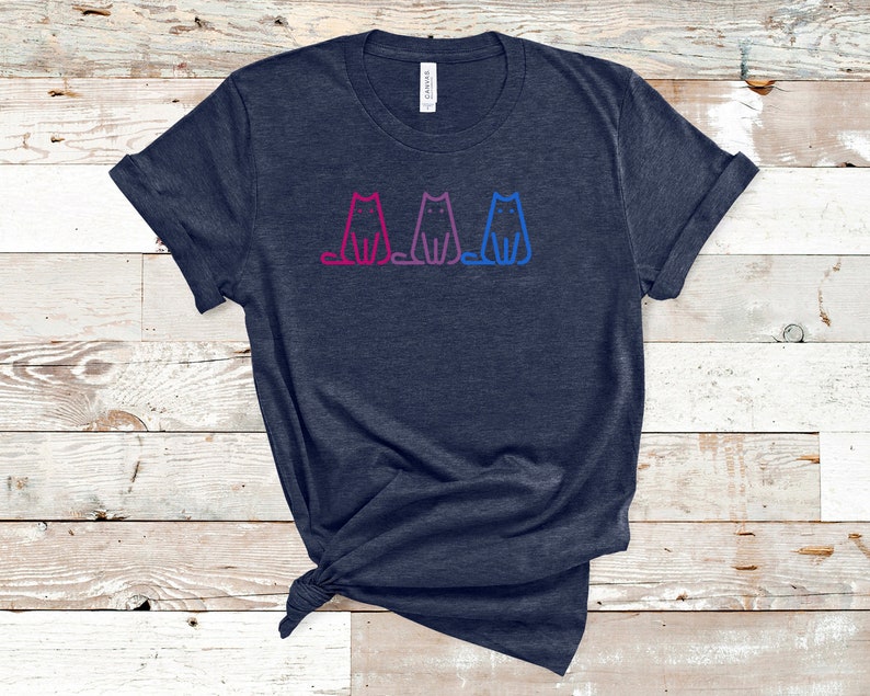 Bisexual Shirt/ Bi Pride Cat Shirt/ LGBT T Shirt/ Bisexual Pride Shirt/ LGBTQ T Shirt/ LGBT Gifts