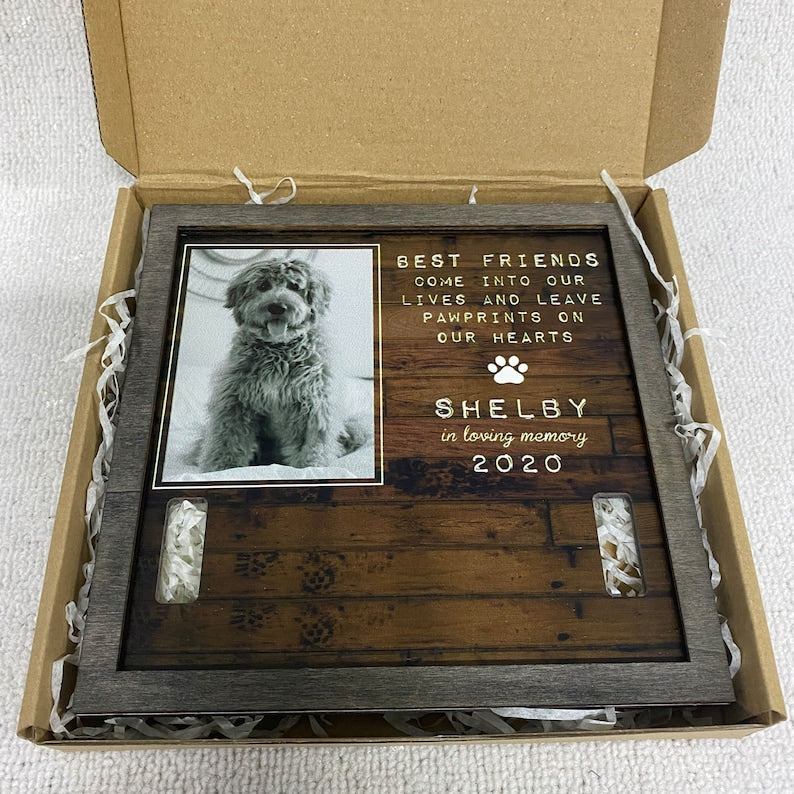 Dog/ Puppy Memorial Wood Frame With Collar Display | Dog Bereavement Gift| Dog Memorial Gifts | Pet Loss Gifts |Pet Sympathy Gift