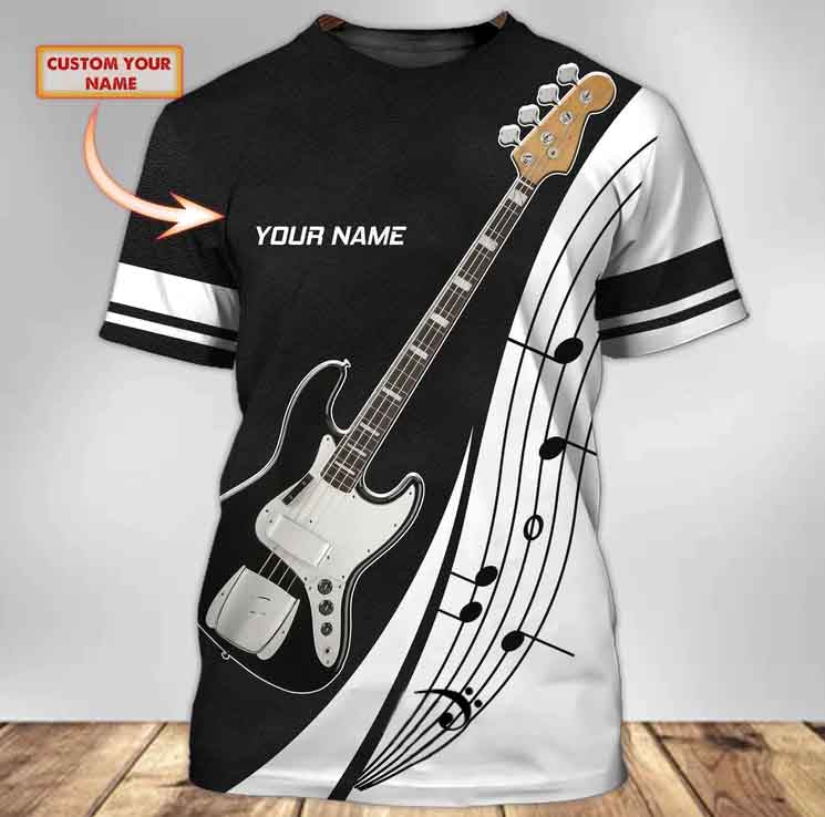 Custom 3D All Over Print Guitar Shirt/ Gift For Guitarist/ Music Lover Tshirt