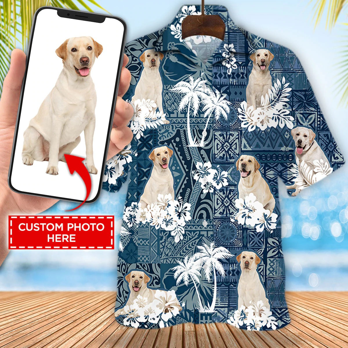 Personalized With Photo Full Printed Hawaiian Shirt For Dog Lovers/ Custom Picture Dog In Hawaii Aloha Beach Shirts