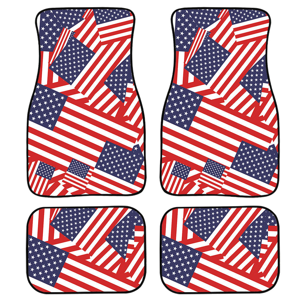 Independence Day Usa Flag Pattern Print Front And Back Car Floor Mats/ Front Car Mat