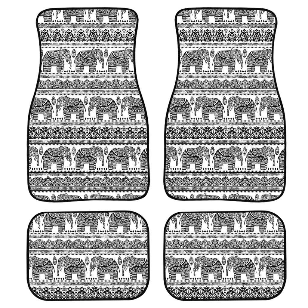 Indian Bohemian Elephant Pattern Print Front And Back Car Floor Mats/ Front Car Mat