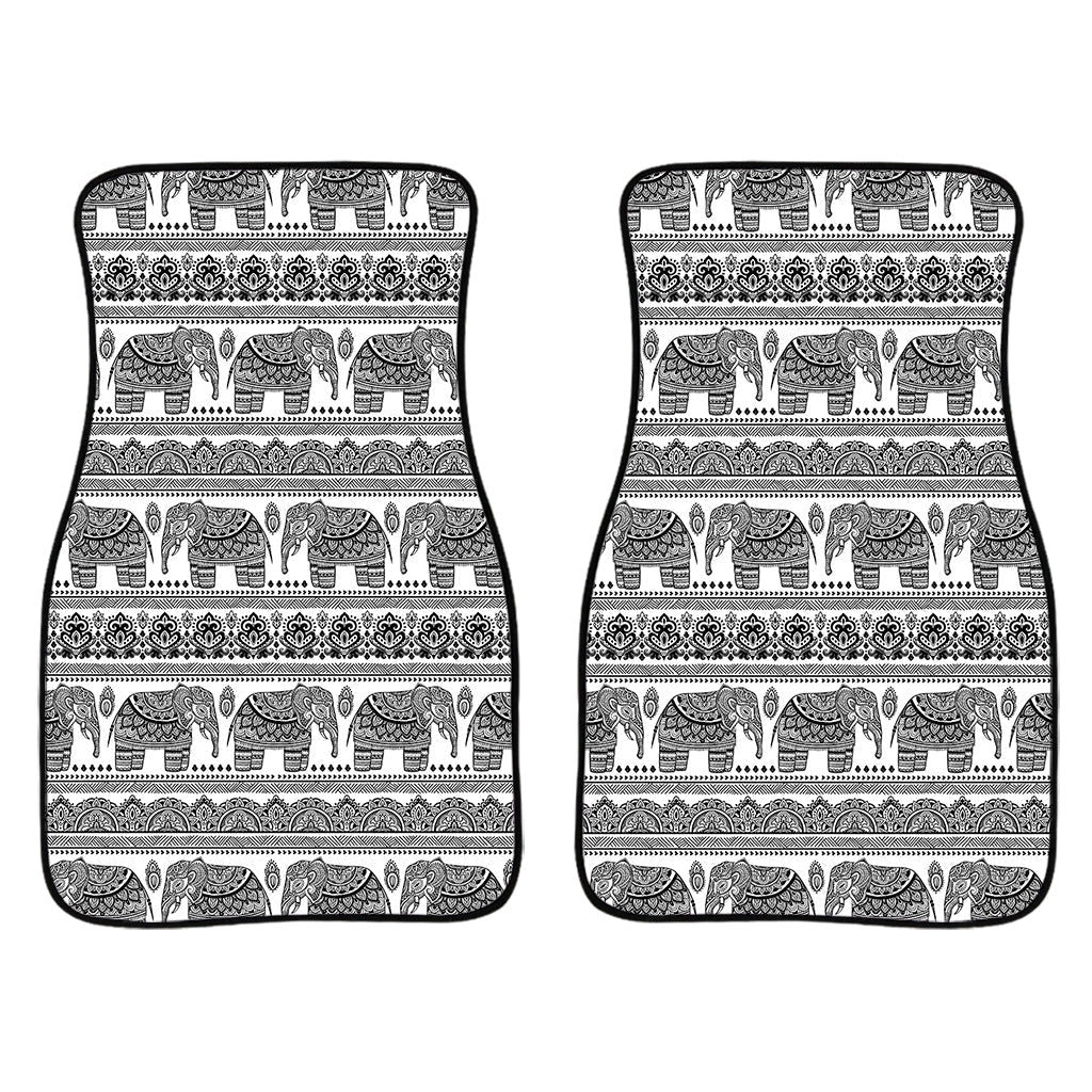 Indian Bohemian Elephant Pattern Print Front And Back Car Floor Mats/ Front Car Mat