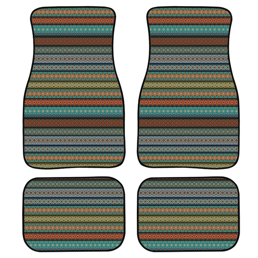 Indian Ethnic Pattern Print Front And Back Car Floor Mats/ Front Car Mat