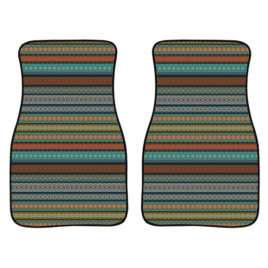 Indian Ethnic Pattern Print Front And Back Car Floor Mats/ Front Car Mat