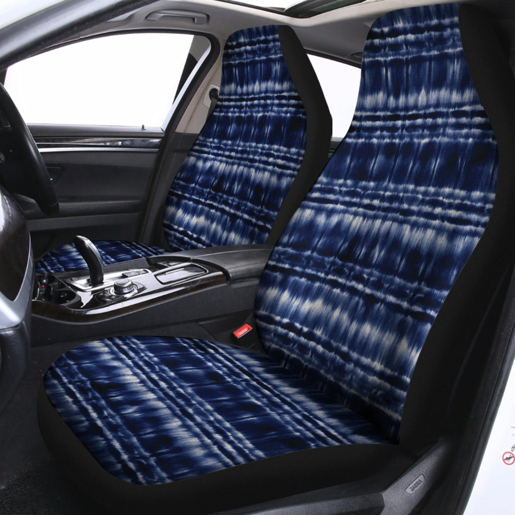 Indigo Dye Shibori Print Universal Fit Car Seat Covers
