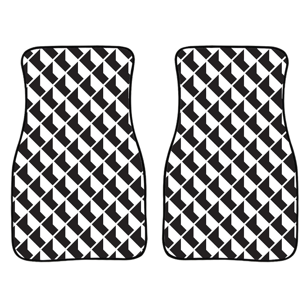 Isometric Geometric Pattern Print Front And Back Car Floor Mats/ Front Car Mat