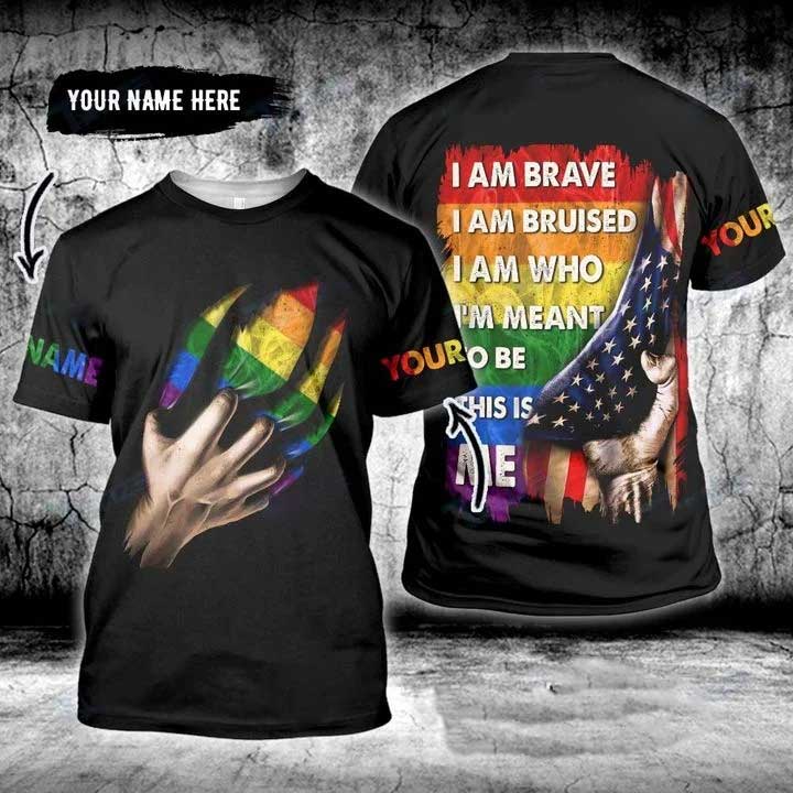 Personalized Lgbt Pride 3D T Shirt/ All Over Printed Shirt/ Gaymer Tshirt/ 3D Lesbian Shirt For Pride Month