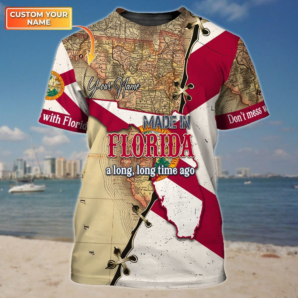 Customized 3D All Over Printed Florida Tshirt/ Florida Map Shirts/ Florida Shirt