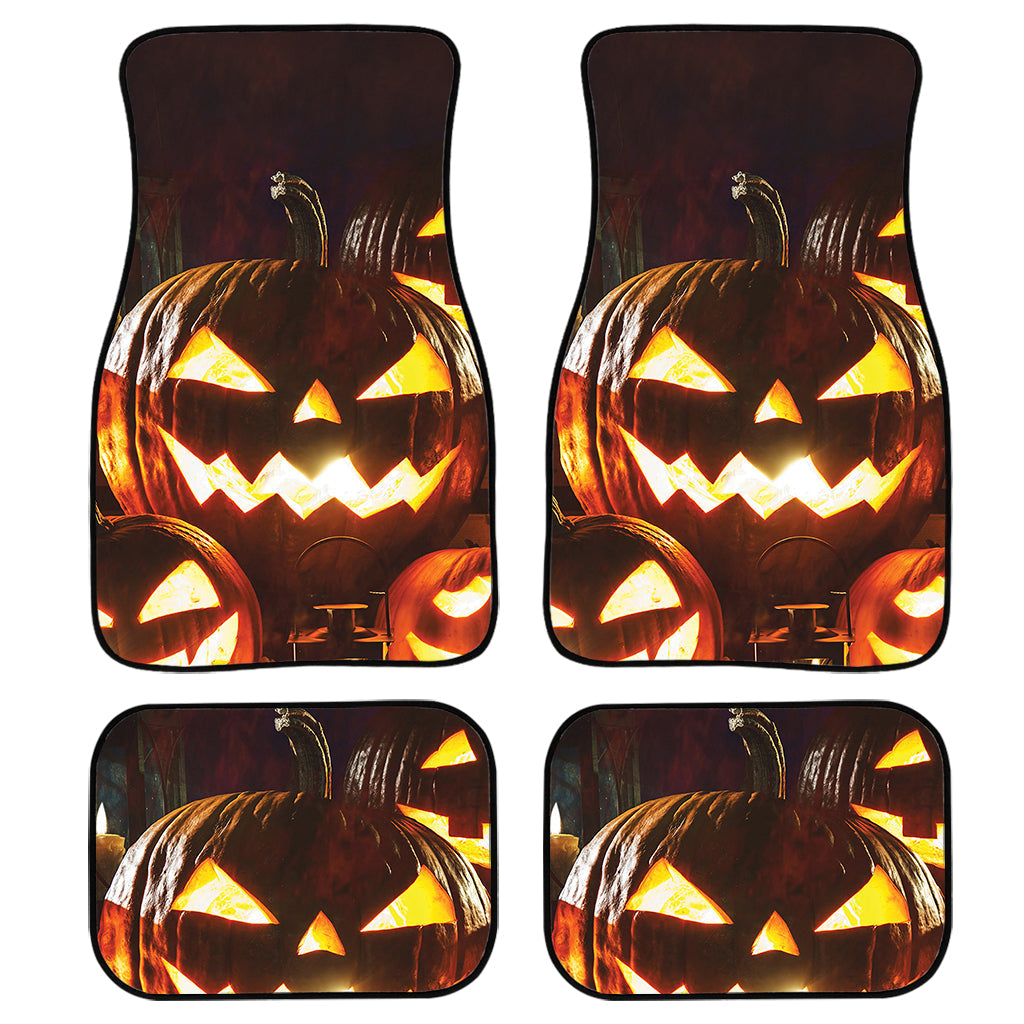 Jack-O''-Lantern Halloween Pumpkin Print Front And Back Car Floor Mats/ Front Car Mat
