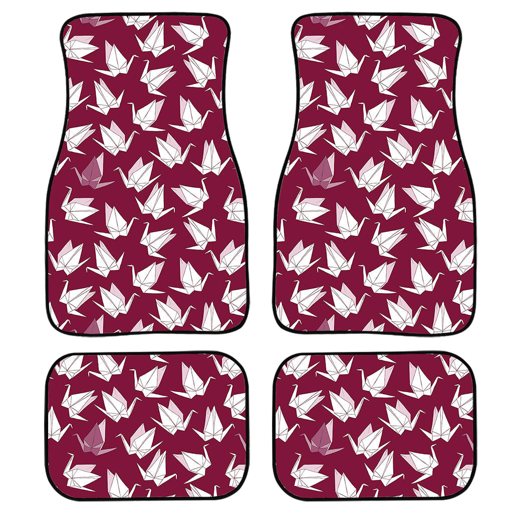 Japanese Origami Crane Pattern Print Front And Back Car Floor Mats/ Front Car Mat