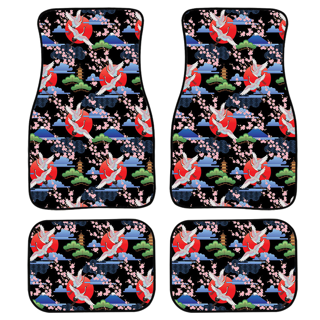 Japanese Traditional Pattern Print Front And Back Car Floor Mats/ Front Car Mat