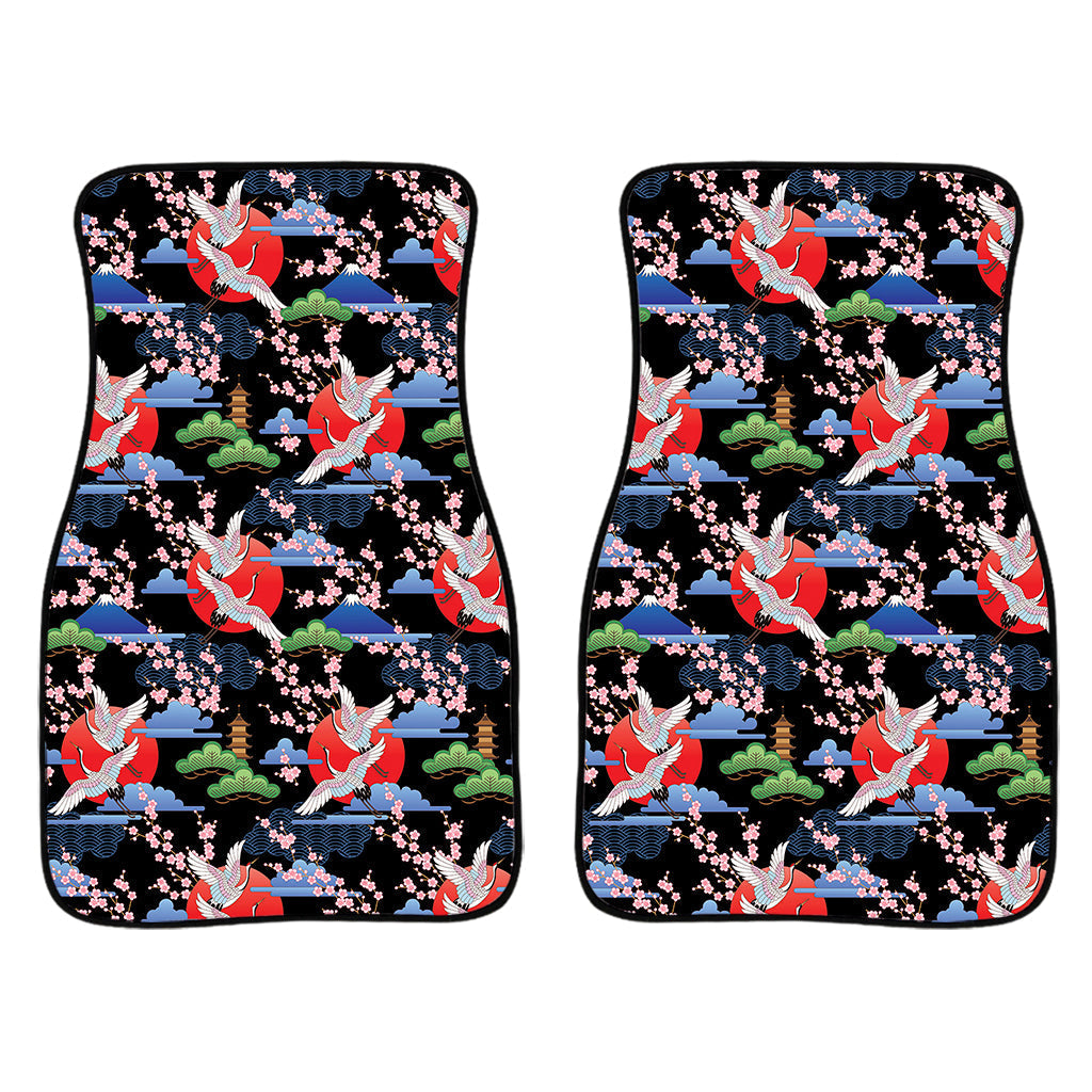 Japanese Traditional Pattern Print Front And Back Car Floor Mats/ Front Car Mat