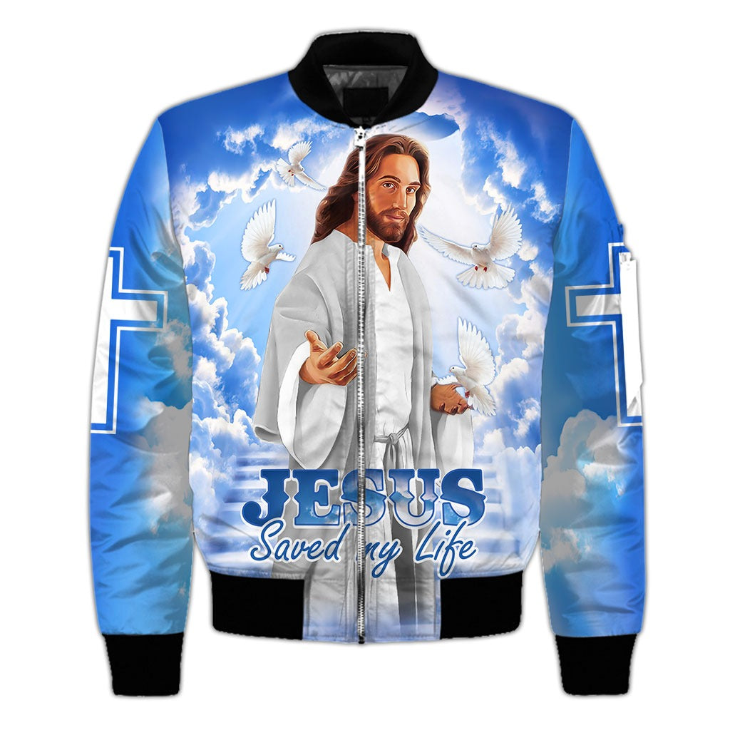 Jesus Saved My Life Jesus Portrait 3D All Over Printed Shirt/ 3D Hoodie Tank Top/ Jesus Clothing